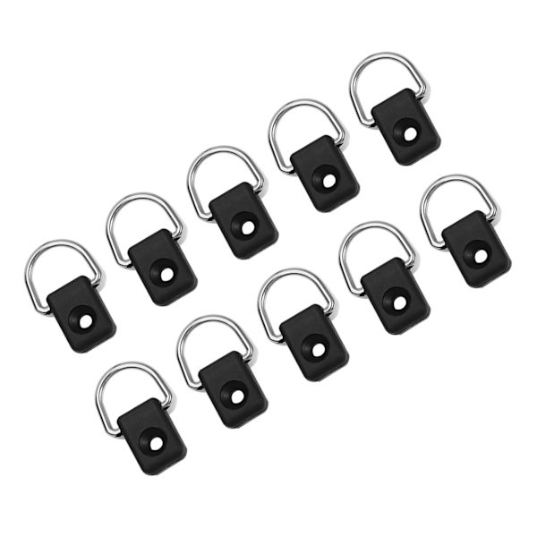 10st svart kanot kajak fiskerigg D ring med M6 skruvar för bungee kit tillbehör