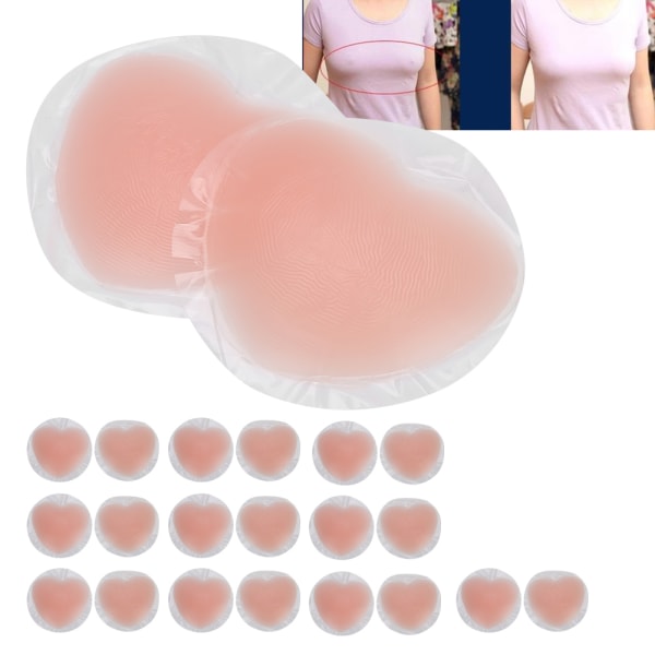 10 par cover Mjukt bröstklistermärke Axelbandslöst bröstpasta självhäftande naken bh