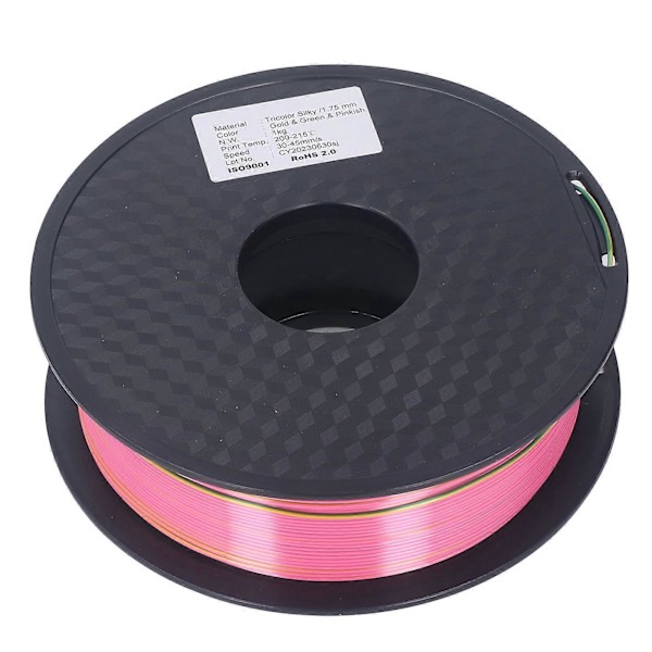 3D-printforbrugsmateriale 1,75 mm Guld Grøn Magenta Pænt Viklet PLA 3D-printerfilament