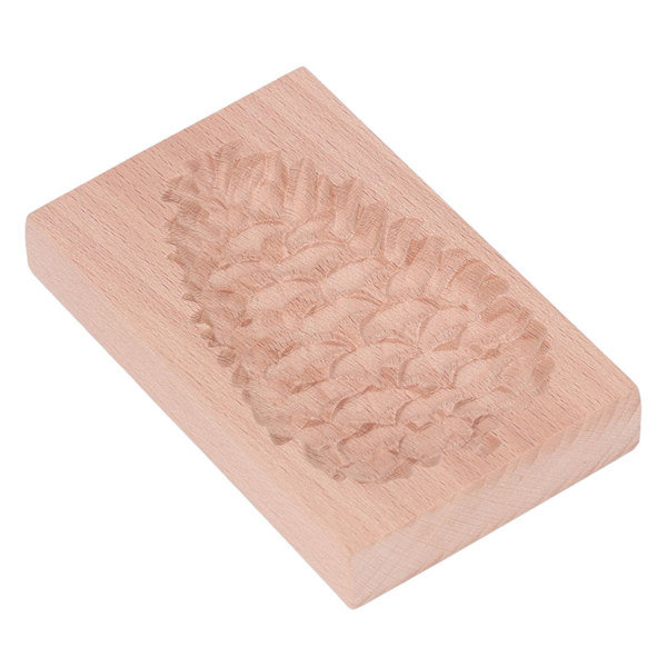 Træ Cookie Form Bøg Genanvendelig Vaskbar Biscuit Press Stempel Form til Køkken Bagning Fyrretræ Kogle