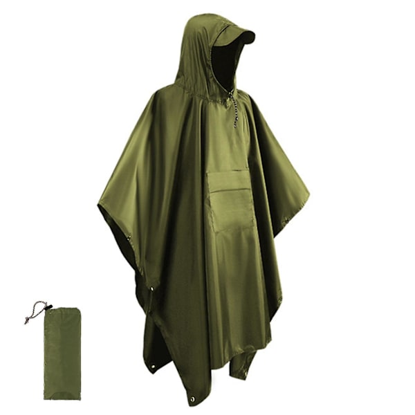 Maastokuvioitu vedenpitävä sotilastyylinen Rip Stop -poncho ulkoiluaktiviteetteihin