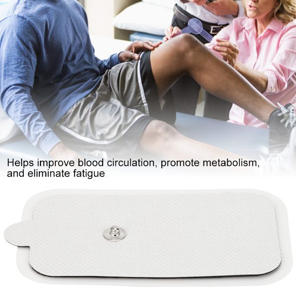 10 st 5x9cm/2x3,5in EMS/TENS fysioterapi knappplåster återanvändbara meridianer massage elektrodplattor