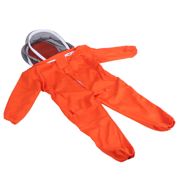 Bi-dräkt med slöja huva barn barn biodling skyddskläder (orange L)
