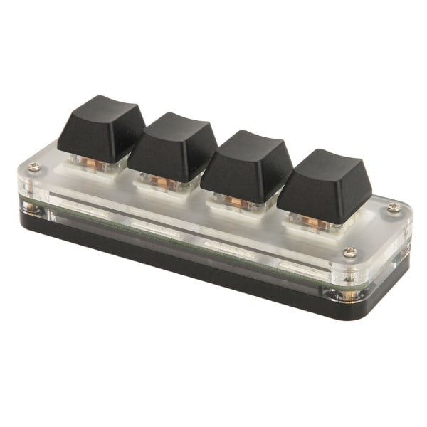 Programmerbart tastatur USB 4 nøkler Mini bærbart mekanisk tastatur HID DIY programmerbart tastatur RGB OSU spilltastatur