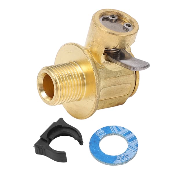 Rask motorolje tappeventil M14‑1.25 messing rustfritt stål med LC‑10 spakklips for varebiler lette lastebiler