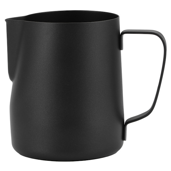 Mjölkskummande kanna japansk stil 304 rostfritt stål kaffekoppsmugg för hemmabar (600 ml noir)