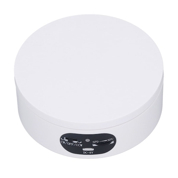 Roterande displaystativ 4,7 tum USB batteridriven stabil tyst automatisk rotation skivstativ för smycken klocka modell