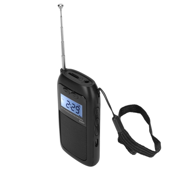 Digital Radio Multifunksjon FM MW SW Full Band støtter MP3-avspillingsformat Lommeradio for jogging og trening
