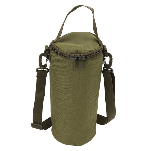 Camping Oppbevaringspose Dobbel Glidelås Håndtak Design Oppbevaringspose med Skulderstropp for Gassbeholdere Campinglys Grønn