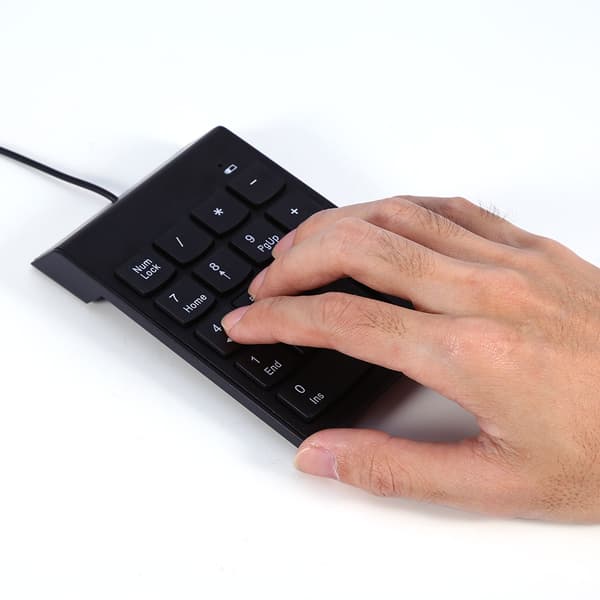 USB Numerisk Knappsats Mini Numerisk Del Numpad 18 Tangenter Tangentbord för Laptop Desktop PC Pro