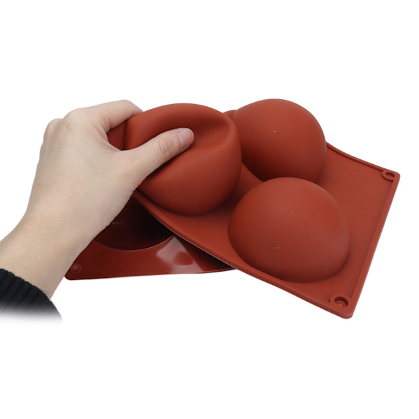 Halvkule silikon 3D-form Sjokoladeform for å lage sjokoladekake Fudge Bakeware Rund smultring