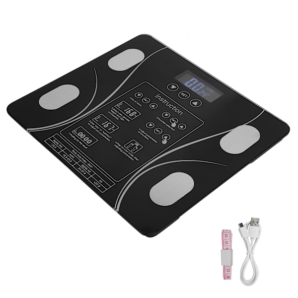 USB-laddningsbar hemkroppsvåg elektronisk 0,2-150 kg noggrann digital viktvåg