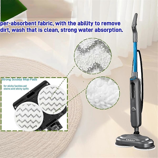 4 stk. moppeputer for SmartSteam Scrubbing dampmoppepute