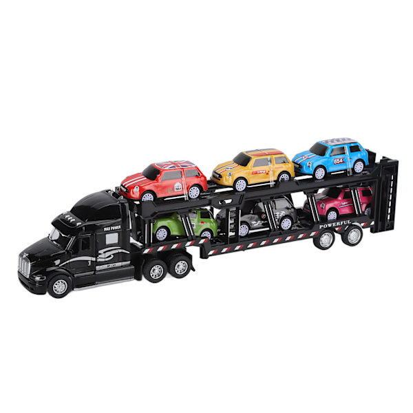 1:48 Biler Transport Lastebil Leke Modell Legering Avtakbar Seks Biler Barn Transport Kjøretøy Simulering Modell for 3 År Gamle + (Svart )