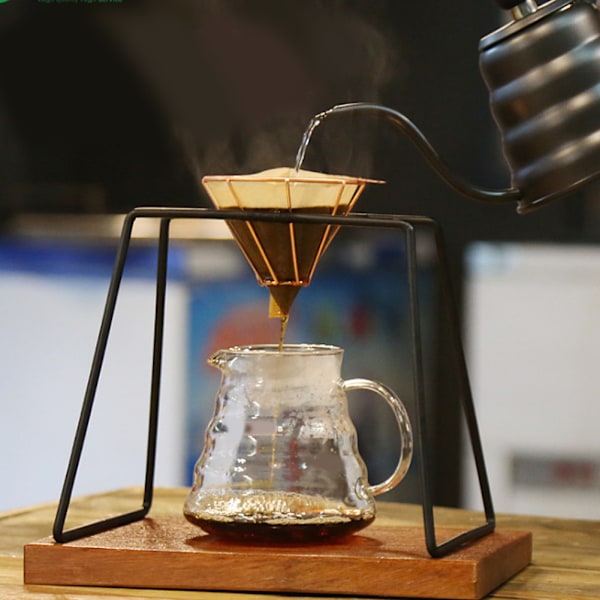 Rustfrit stål kaffefilter kopholder stativ tragt beslag til husholdning kaffebar brug