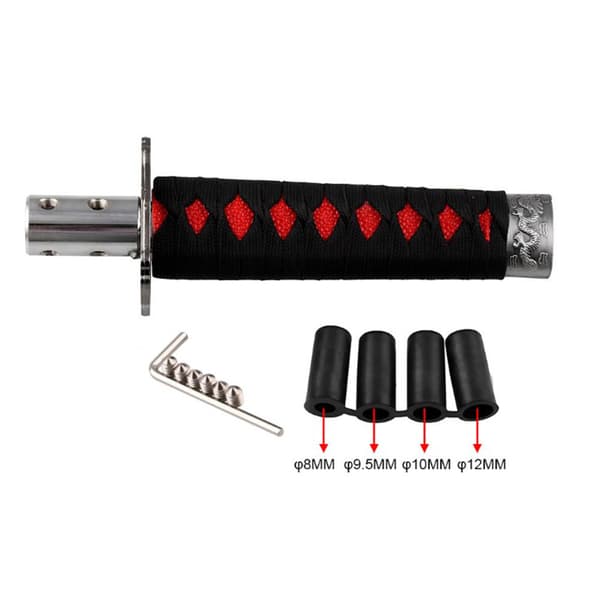 Bil Gearhoved Skifteknop Samurai Gearskifter med 4 Adaptere Universal Pasform til Manuelle Biler De fleste Automatiske Biler