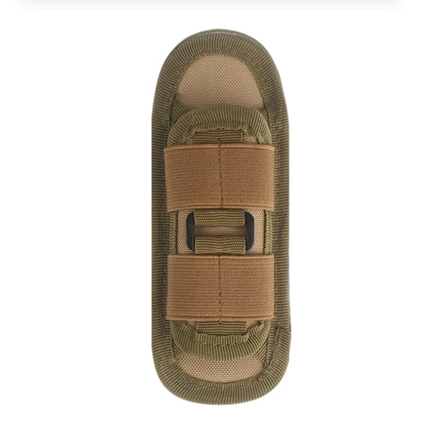 Ficklampa Bältesväska 360 Grader Roterbar Nylon Anti Rivtålig Repfri Bärbar Ficklampa Bälteshållare för Utomhus Khaki