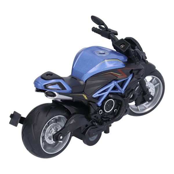 1:12 Motorsykkelmodell Barn Leker Ornamenter Simulering Legering Tilbake Motorsykkelmodell Blå