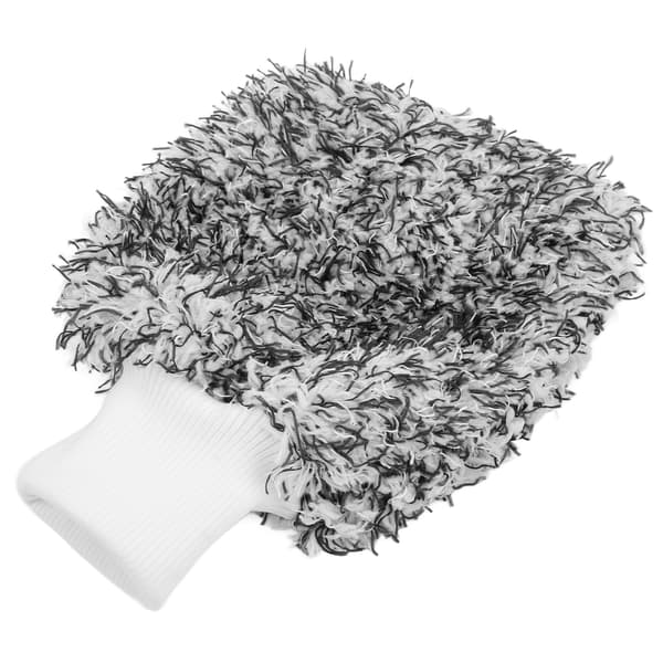 Bilvaskehandsker Ridsefast Mikrofiber Dobbeltsidet Rengøringsklud Blød Universal Sort