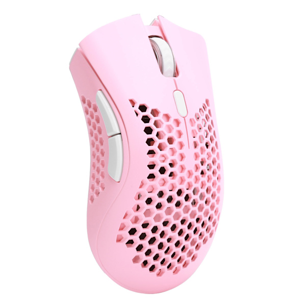 Gamer-mus RGB genopladelig trådløs hul kontor computertilbehør 2.4GHz BM600Pink
