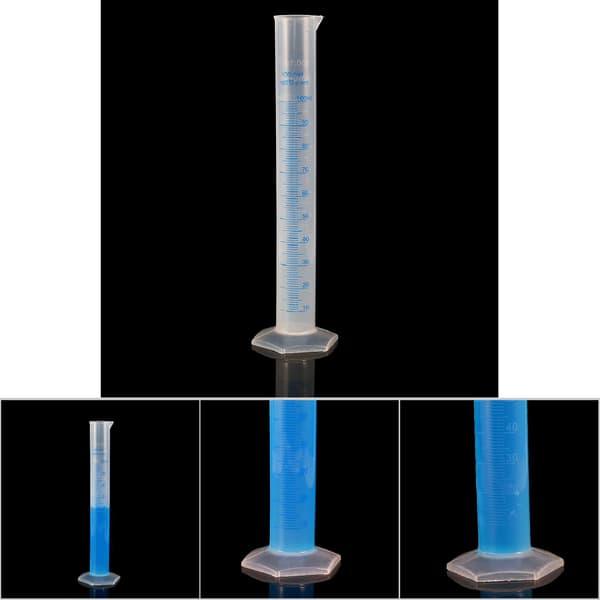 Mätcylindrar Glas 100ml Plast Graderad Cylinder Korrosionsbeständighet