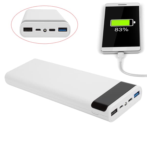 10x18650 Batterikasse Bærbar Strømkilde Ingen Svejsning Jacking DIY Power Bank Shell Kit Tilbehør hvid