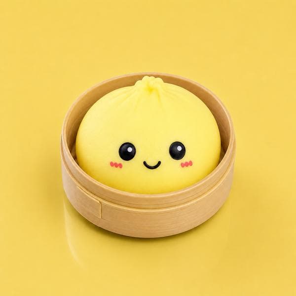Dumpling Squishy Mystery Box 5,5 cm – Kawaii Fidgetleke og Stressball for barn +3 år