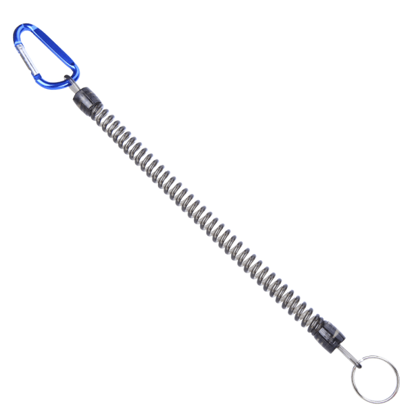 Manglende reb med karabinhage 90 cm fleksibel forbindelse hængende spænde Anti Lost strop (blåt hængende spænde)