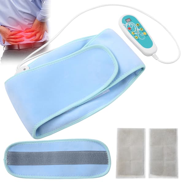 Elektrisk midjevarmebelte Moxibustion Vibrerende Mage Massasje Midjebelte 100‑240V US Plug 100‑240V