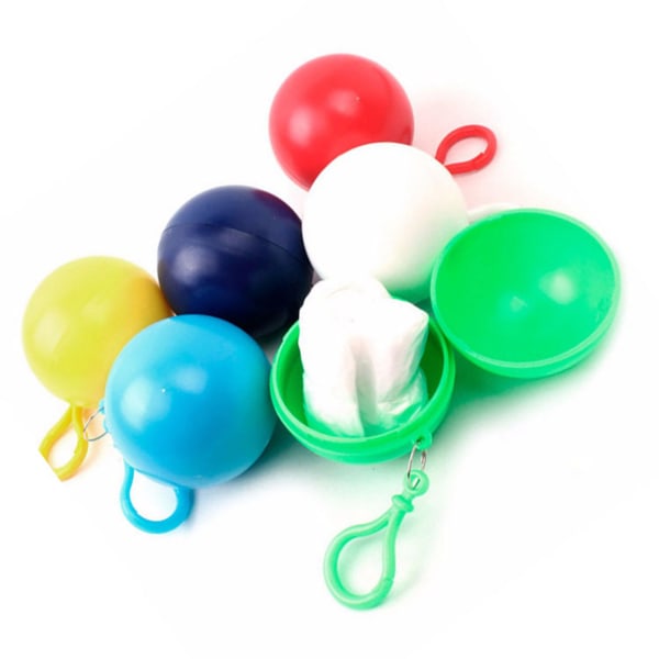 Bärbar regnkappboll Mini nödförtjockad regnkappboll för engångsbruk för utomhusbergsklättring Slumpmässig färg
