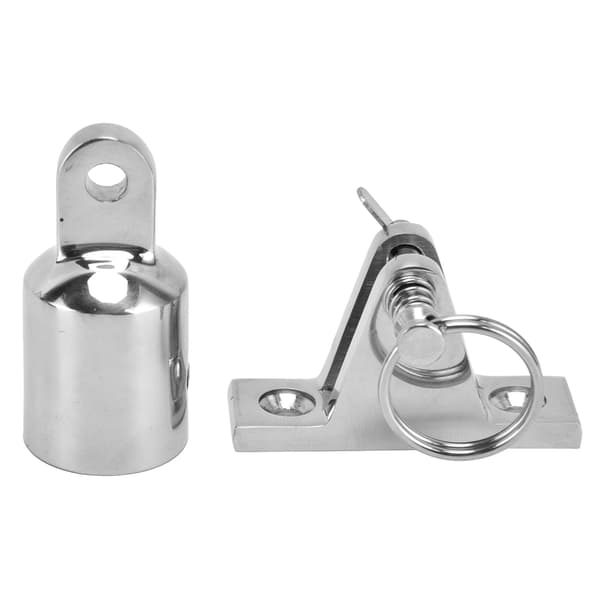 Bimini Top Monteringsbeslag 316 Rustfrit Stål Dæk Hængsel Rør Øje Endehætte Hardware 22mm