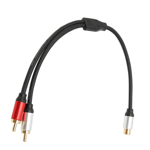 1RCA Hun til 2RCA Han Kabel 1 Hun til 2 Han Y Splitter Forlængerledning til TV Subwoofer Forstærker Laptop