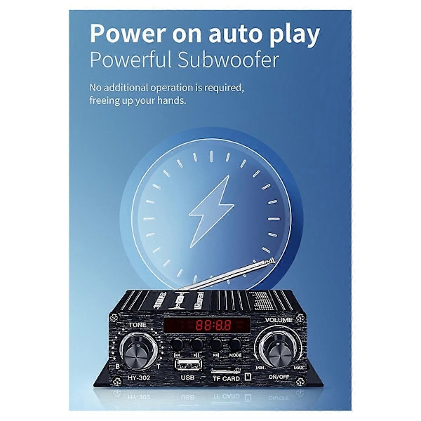 Uusi digitaalinen Bluetooth-vahvistin 12V koti auto 2-kanavainen
