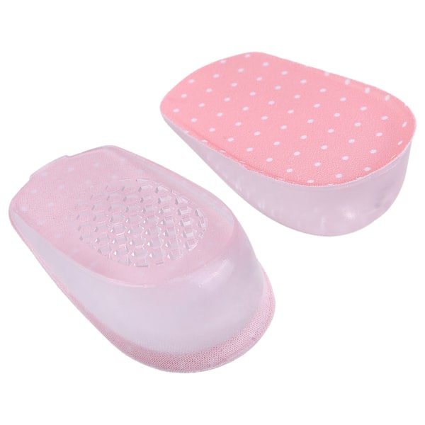 3,5 cm Silikone Gel klæbende indlægssåler Højde Øg foden Orthotic Arch Support Hælpuder Pink