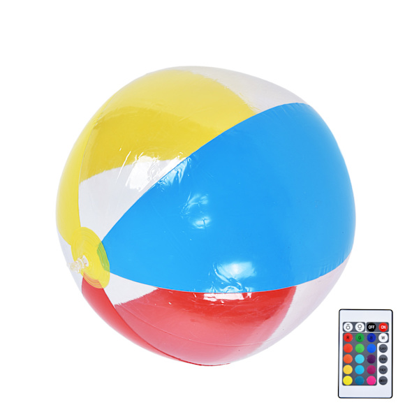 Strandboll 40cm Flytande Uppblåsbar Poolleksak Vattentät med LED-ljus för Fest Pool Dekoration Trädgård
