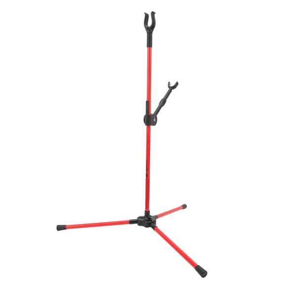 Bågstativ i glasfiber för recurvbåge, lättviktsstativ för compoundbåge, 62 cm högt, för utomhusbruk, röd