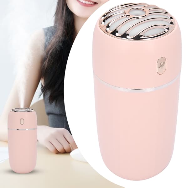 Mini Mist Sprayer USB-strømforsyning Ansigtsstrøm Fugtighedsspraymaskine 300 ml luftfugter med lyserød
