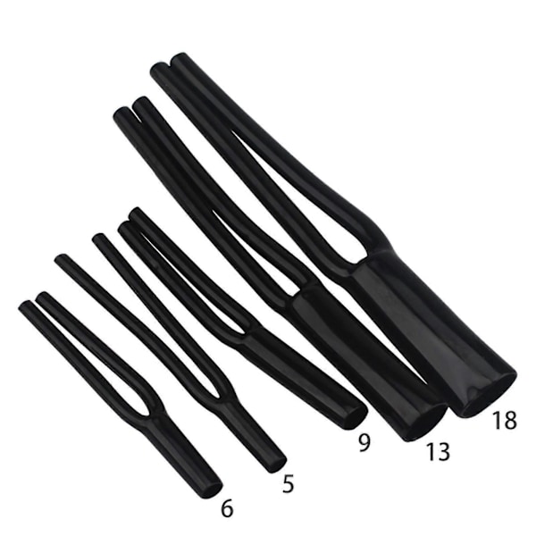 5 stk. 5/6/7/9/13/15/18mm Hifi Audio Kabel Høyttaler Bi-wire Boots Y Splitter Bukser Zekai Svart 6MM