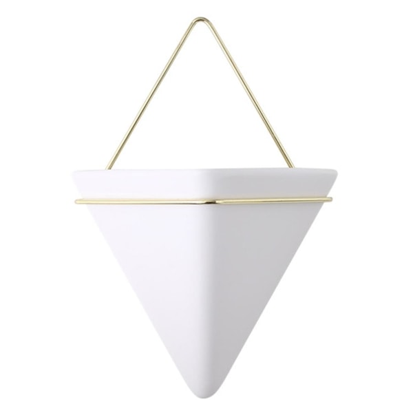 2 st nordiska keramiska väggkrukor triangulär mini suckulent planter hängande planter modern väggdekor