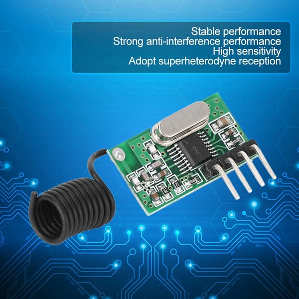 CJR500 433mhz RF Superheterodyne mottaksmodul trådløs mottaker DC5V