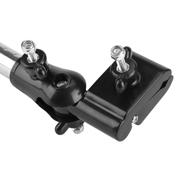 360° justerbar paraplyholder for barnevogn, sykkel, stol, svart