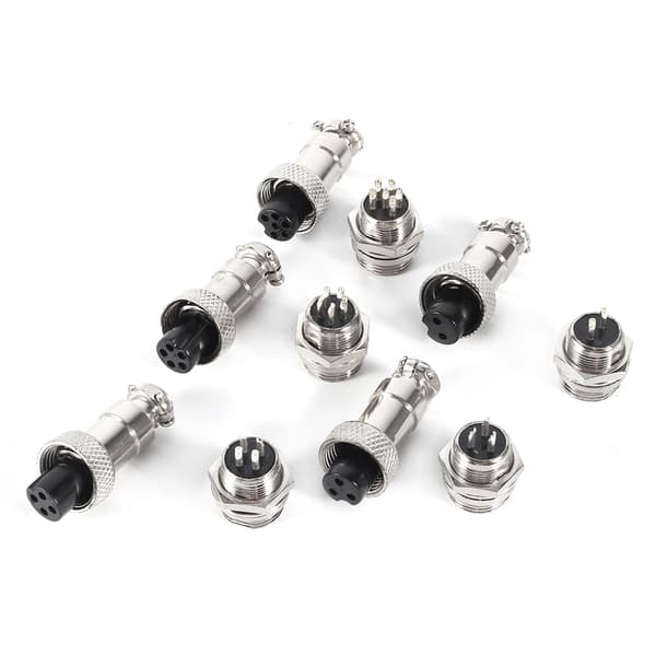 10 sæt GX12 5-benet 12 mm luftfartsstik han hun metalstik