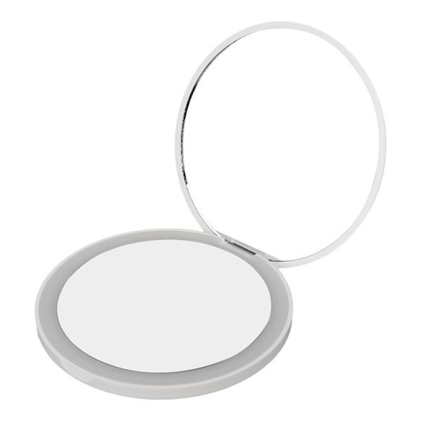 2X förstoringsspeglar Uppladdningsbar fickspegel Bärbara dubbelsidospeglar med LED-ljus