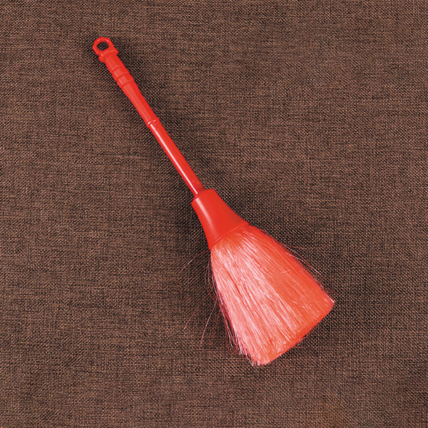 Bärbar dammborste för hemmet Dual End Multifunktionell Buddha Dust Remover Rengöringsborste Röd