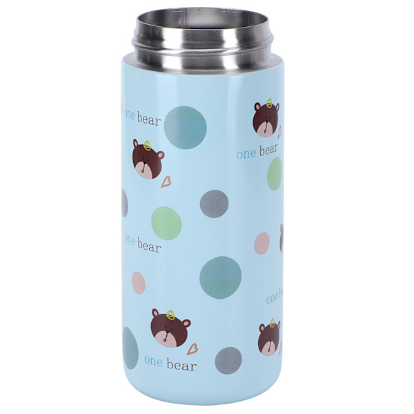 Cartoon Animal Vattenkopp 304 Rostfritt Stål Originalitet Studsa Knapp Mugg för KvinnligBlå 350‑500ml