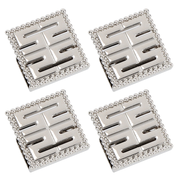 4 Set Metall Dekorativt Spänne Karaktär Läder Varor Bagage Jeans DIY TillbehörSilver B01-51-52065