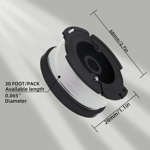 6-pak erstatningstrimmertråd til Black+Decker STC1820 ST1840 ST5530 ST1823 GLC1823L20