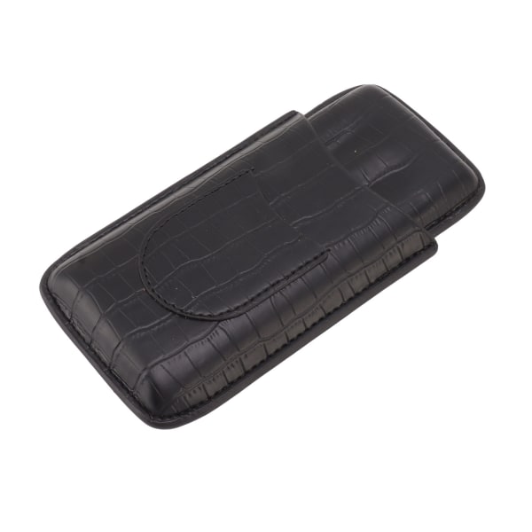 Cigarholder bærbar tæt syning farvefast letvægts 3 finger cigar humidor etui til rejse hjem