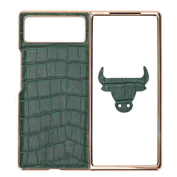 Taitettava phone case Xiaomi MIX Fold 2 nanonahkaa krokotiilikuvioiselle naarmuuntumattomalle puhelimen case vihreä