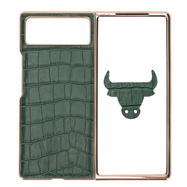 Vikbart phone case för Xiaomi MIX Fold 2 Nanoläder Krokodilmönster Anti-skrapa Case Grön